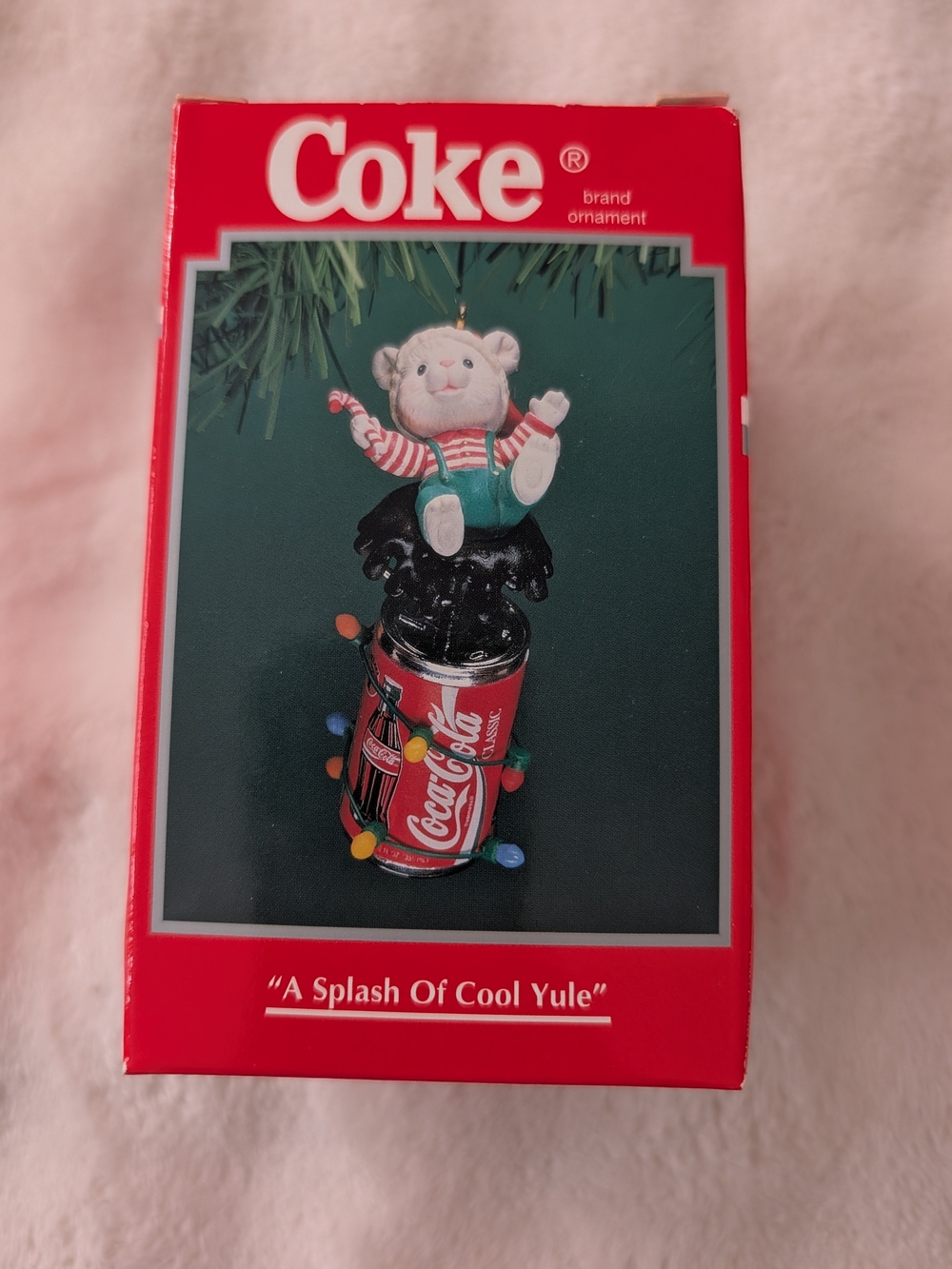 Vintage Coca-Cola “A Splash of Cool Yule” Enesco Christmas Ornament w/ Box